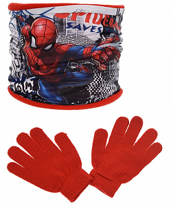 Шарф-труба (снуд, бафф), перчатки Spider Man (Человек Паук) RH4087_2
